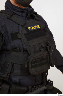Photos Michael Summers Cop bulletproof vest detail of uniform upper…